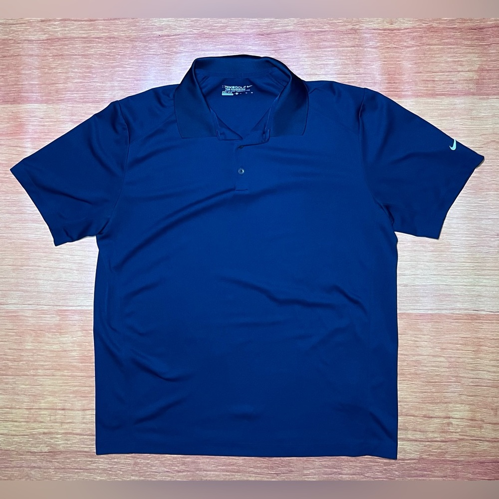 Nike Pro Golf Mens Performance Navy Blue XL Polo